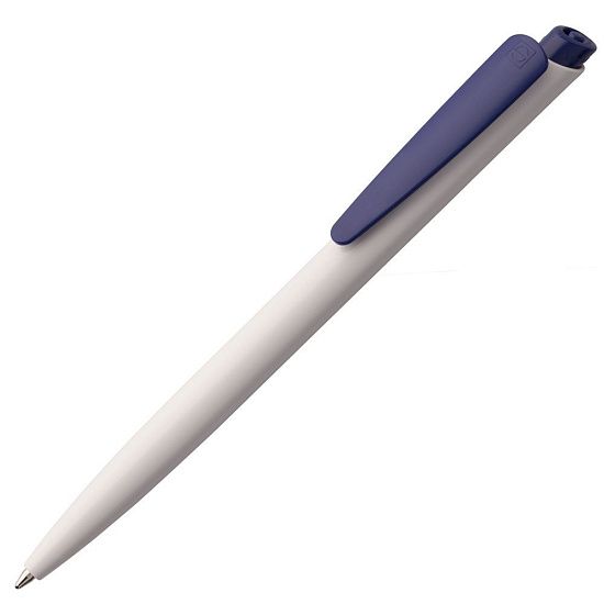Ручка шариковая Senator Dart Polished, бело-синяя - подробное фото