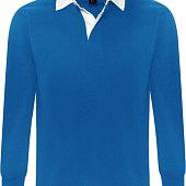 Рубашка поло мужская с длинным рукавом PACK 280 ярко-синяя - фото