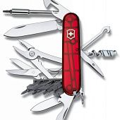 Офицерский нож CyberTool L, прозрачный красный - фото