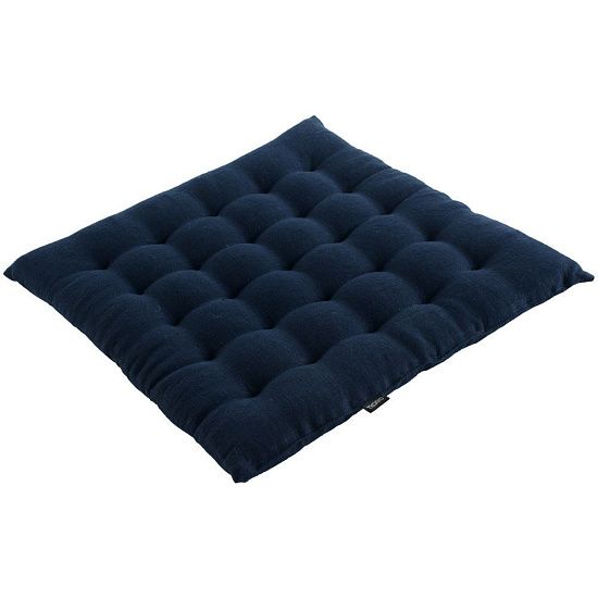 Подушка на стул Essential, темно-синяя - подробное фото