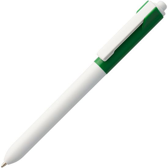 Ручка шариковая Hint Special, белая с зеленым - подробное фото