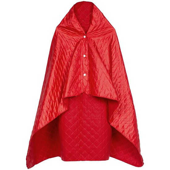 Плед-пончо для пикника SnapCoat, красный - подробное фото