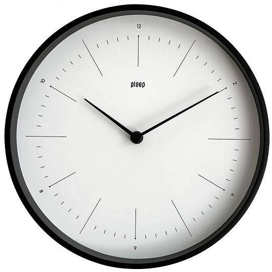 Часы настенные Lacky, белые с черным - подробное фото