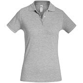 Рубашка поло женская Safran Timeless серый меланж - фото