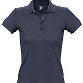 Рубашка поло женская PEOPLE 210, темно-синяя (navy) - фото