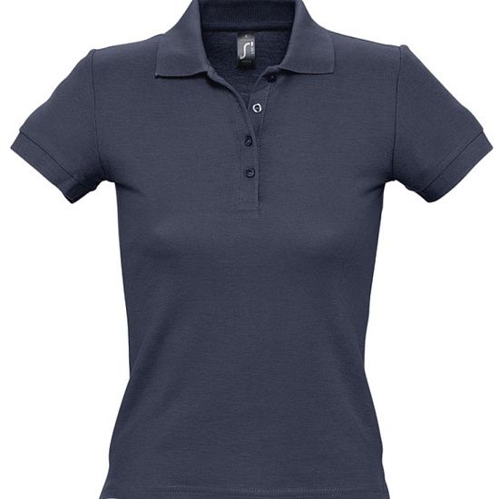 Рубашка поло женская PEOPLE 210, темно-синяя (navy) - подробное фото