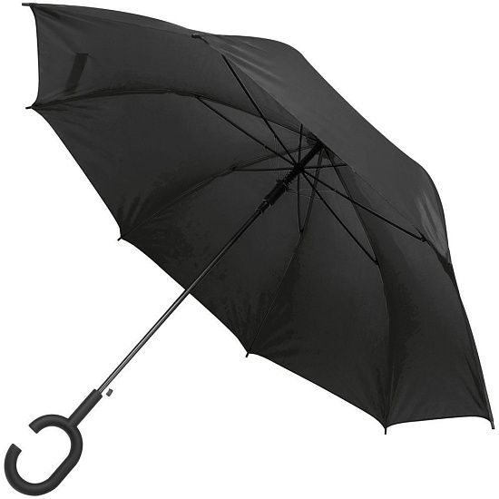 Зонт-трость Charme, черный - подробное фото