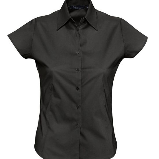 Рубашка женская с коротким рукавом EXCESS, черная - подробное фото