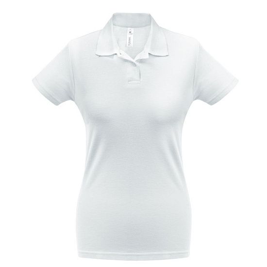 Рубашка поло женская ID.001 белая - подробное фото
