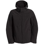 Куртка мужская Hooded Softshell черная - фото
