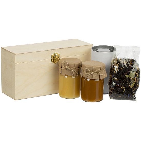 Набор с чаем и медом Right Bees, белый - подробное фото