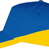Бейсболка BOOSTER, ярко-синяя с желтым - фото
