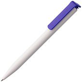 Ручка шариковая Senator Super Hit, белая с темно-синим - фото