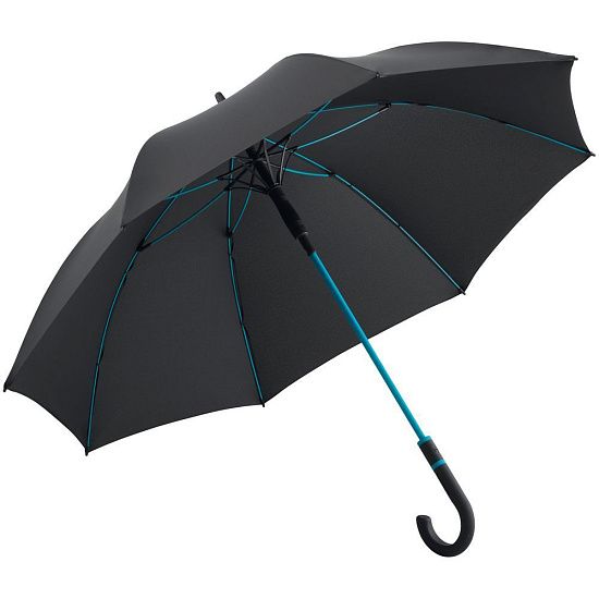Зонт-трость с цветными спицами Color Style, бирюзовый - подробное фото