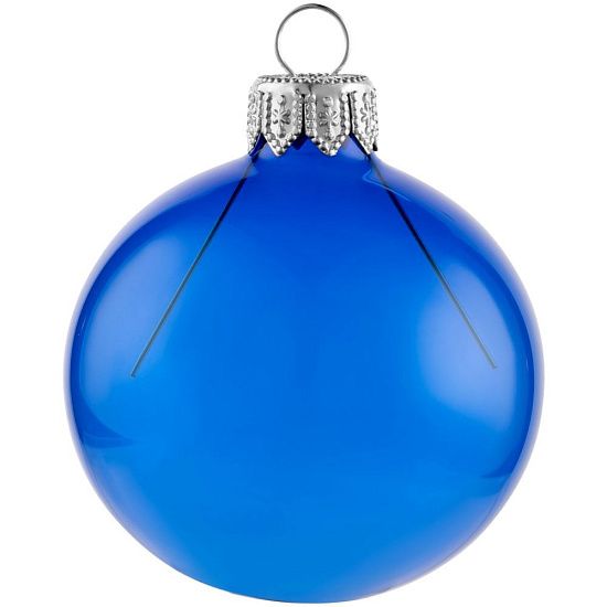 Елочный шар Gala Night в коробке, синий, 6 см - подробное фото