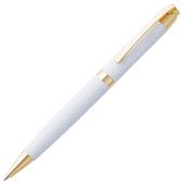 Ручка шариковая Razzo Gold, белая - фото