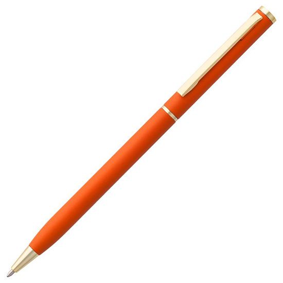Ручка шариковая Hotel Gold, ver.2, матовая оранжевая - подробное фото