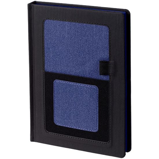 Ежедневник Mobile, недатированный, черный с синим - подробное фото