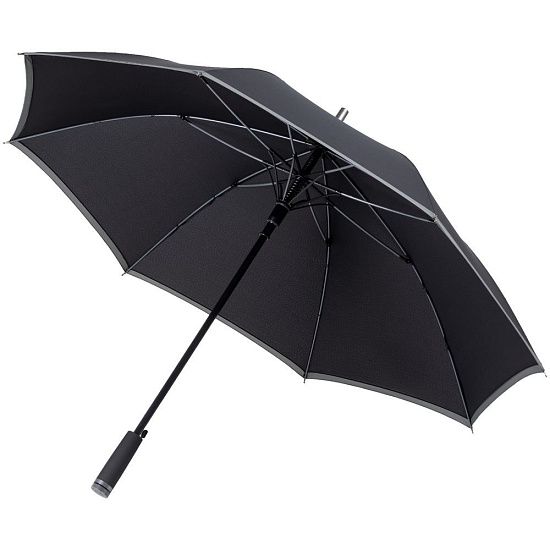 Зонт-трость Gear, черный - подробное фото