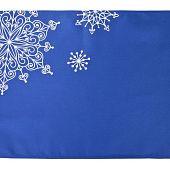 Декоративная салфетка «Снежинки», синяя - фото