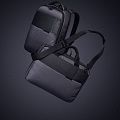 Сумка для ноутбука Qibyte Laptop Bag, темно-серая с черными вставками