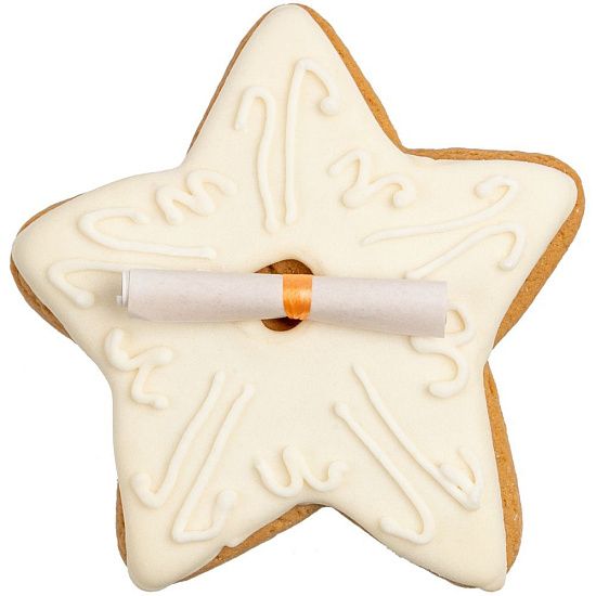 Печенье с предсказанием «Звездочка», белое - подробное фото