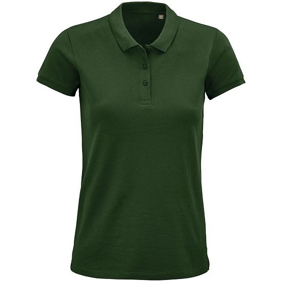 Рубашка поло женская Planet Women, темно-зеленая - подробное фото