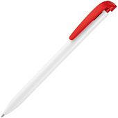 Ручка шариковая Favorite, белая с красным - фото