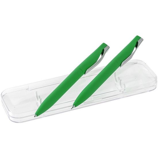 Набор Pin Soft Touch: ручка и карандаш, зеленый - подробное фото