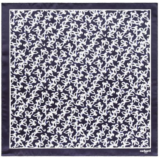 Платок Hirondelle Silk, темно-синий - подробное фото