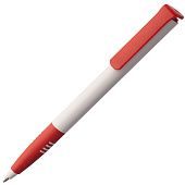 Ручка шариковая Senator Super Soft, белая с красным - фото