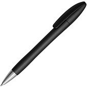 Ручка шариковая Moon Metallic, черная - фото