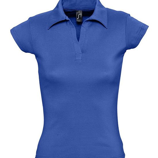 Рубашка поло женская без пуговиц PRETTY 220, ярко-синяя (royal) - подробное фото