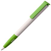Ручка шариковая Senator Super Soft, белая с зеленым - фото
