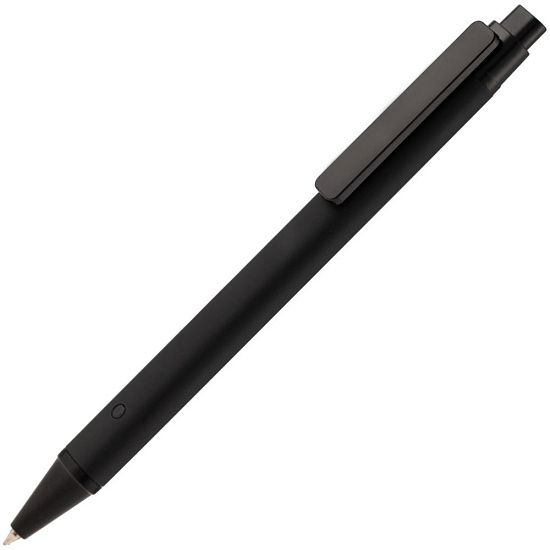 Ручка шариковая Button Up, черная - подробное фото