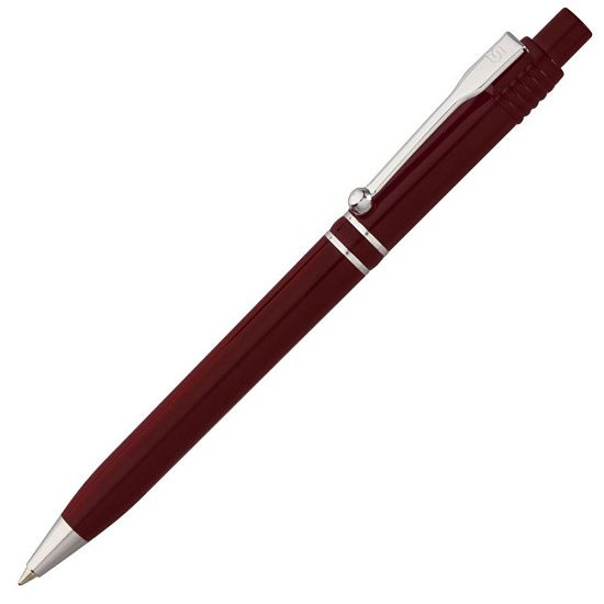 Ручка шариковая Raja Chrome, бордовая - подробное фото