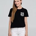 Футболка женская Mickey Pocket, черная