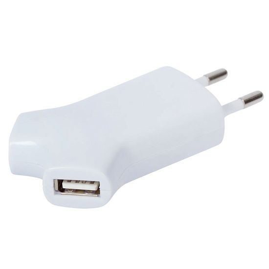 Сетевое зарядное устройство Uniscend Double USB, белое - подробное фото