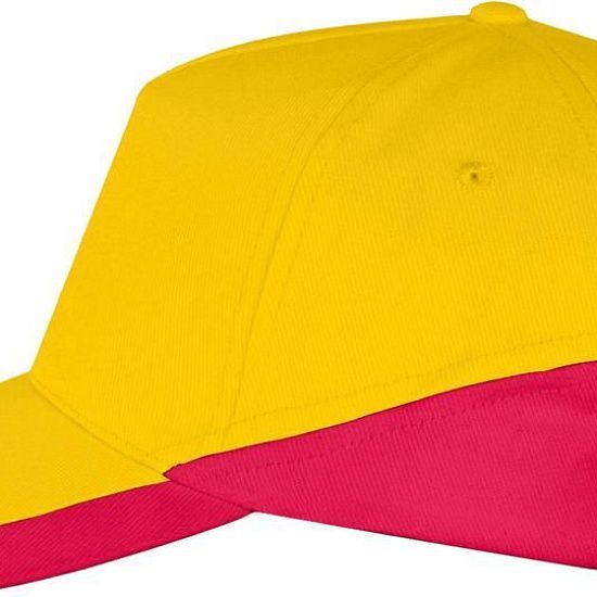 Бейсболка BOOSTER, желтая с красным - подробное фото
