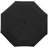 Зонт складной Show Up со светоотражающим куполом, черный - фото