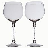 Два бокала для вина «Фантазия», с кристаллами - фото