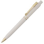 Ручка шариковая Raja Gold, белая - фото