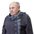 Шарф Asanoha, темно-серый/голубой