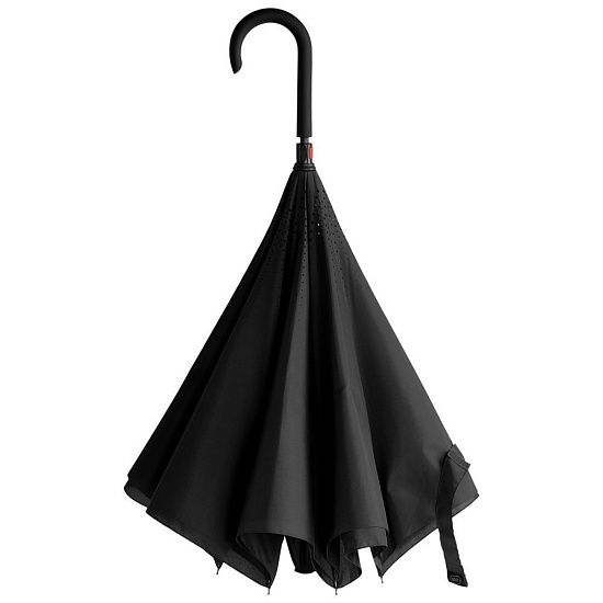 Зонт наоборот Unit Style, трость, черный - подробное фото