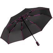 Зонт складной AOC Mini с цветными спицами, розовый - фото