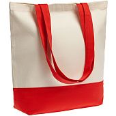 Холщовая сумка Shopaholic, красная - фото