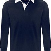 Рубашка поло мужская с длинным рукавом PACK 280 темно-синяя - фото