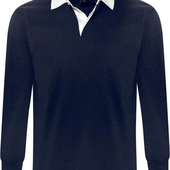 Рубашка поло мужская с длинным рукавом PACK 280 темно-синяя - подробное фото