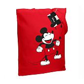 Холщовая сумка «Микки Маус. Sing With Me», красная - фото