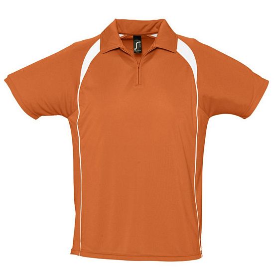 Спортивная рубашка поло Palladium 140 оранжевая с белым - подробное фото